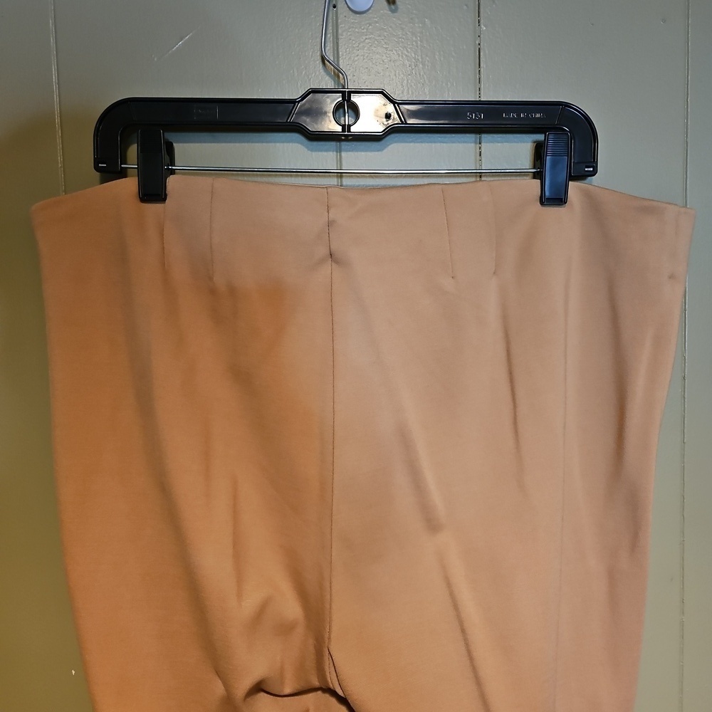 Zac & Rachel Stretchy Straight-Leg Pull-On Pants - Plus-Size XL in Beige - Picture 2 of 3